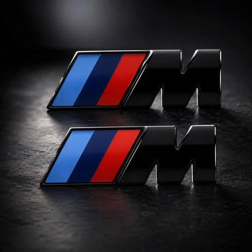 Bmw emblem schwarz glanz - m,